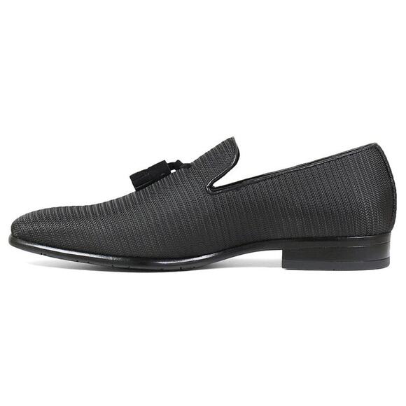 Stacy Adams Mens Tazewell Tassel Loafer US 11 M EU 44 Black Slip On EUC - Picture 2 of 14